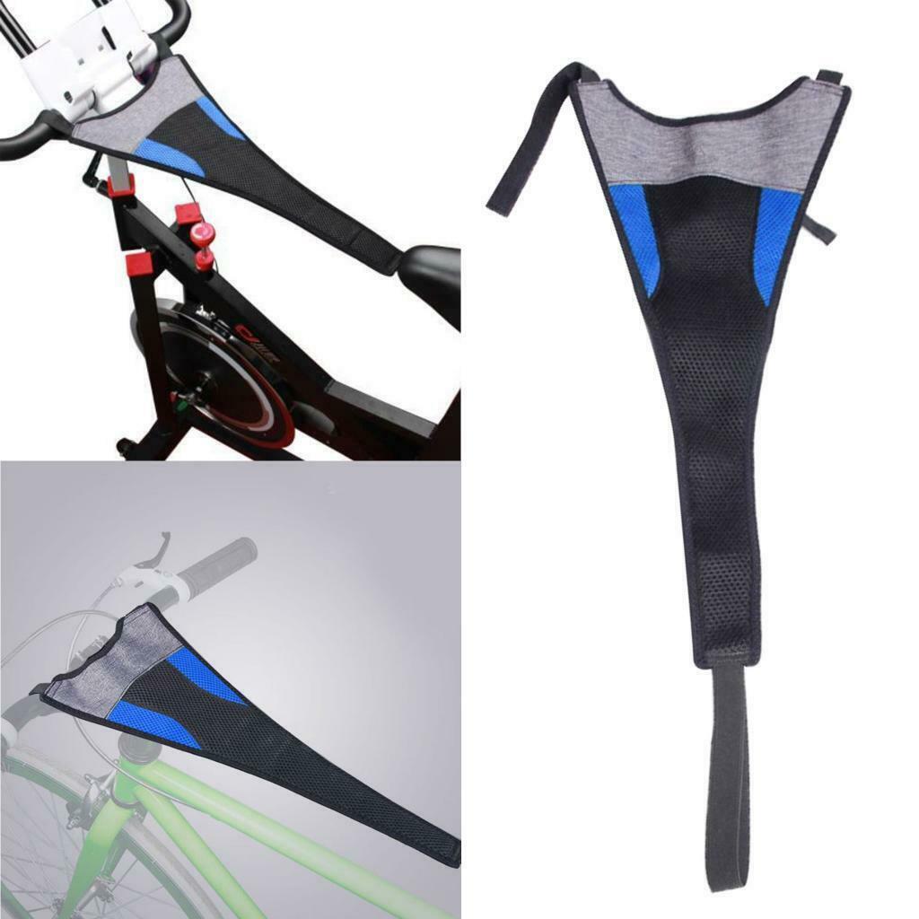 Road Bike Sweat Cover Catcher Indoor Riding Frame Guard Net Belt Blue