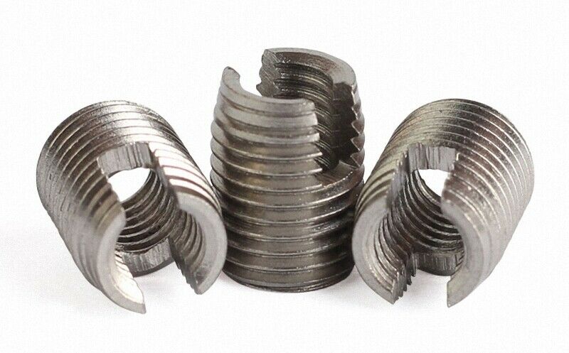 2Pcs M10 x 1.5mm Stainless Steel Solid Insert Thread Repairing Metal Threads
