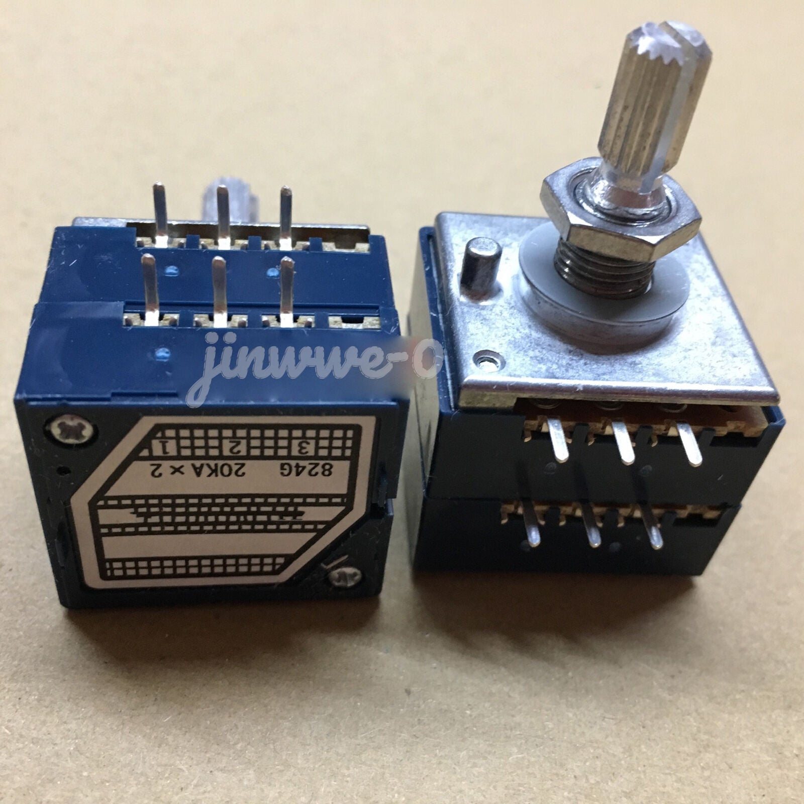 1pcs RK27 potentiometer 20K plastic shell double way 6feet flower shaft 20mm