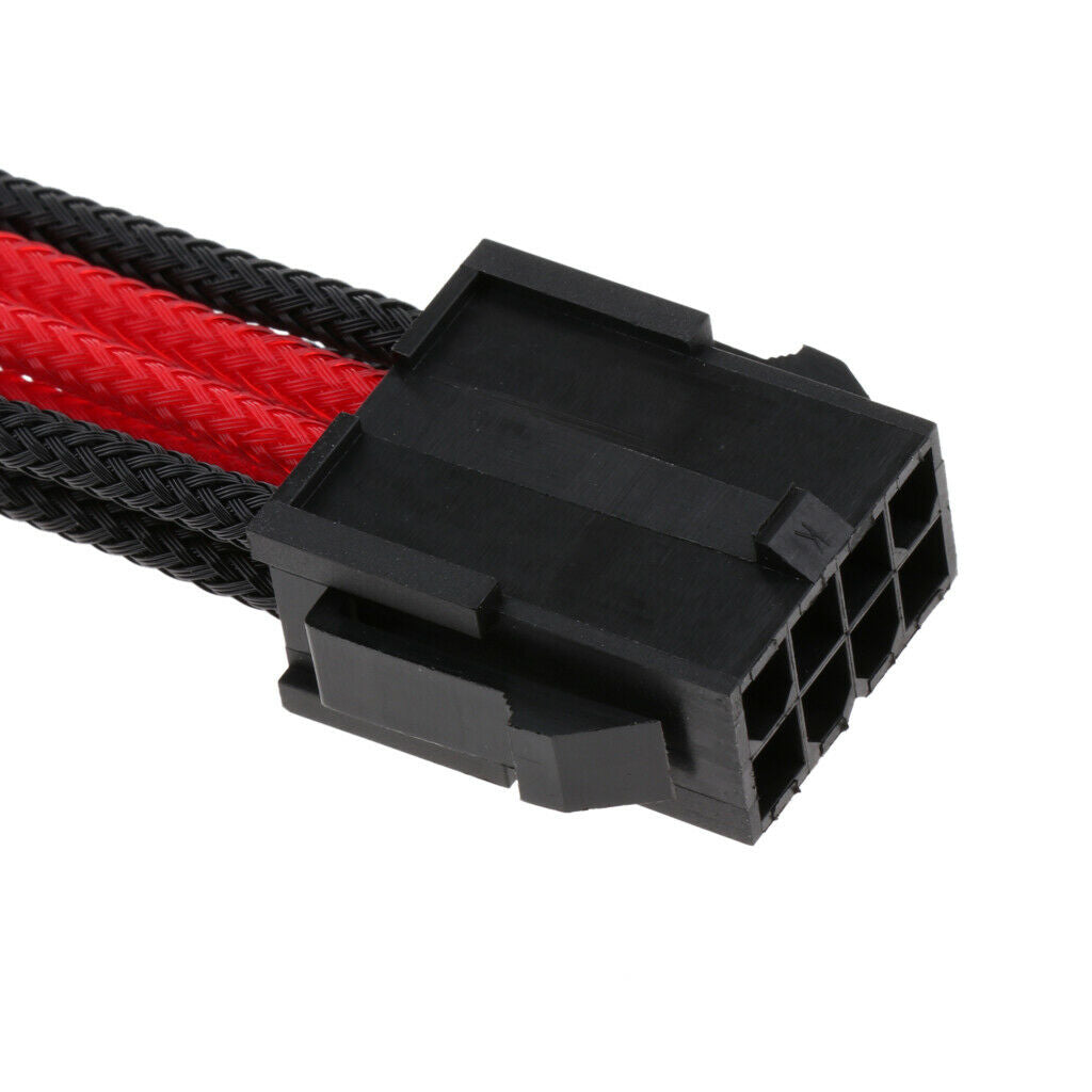 2 Pieces 30cm 8-Pin Male to Female ATX CPU PSU Power Supply Extension Cable