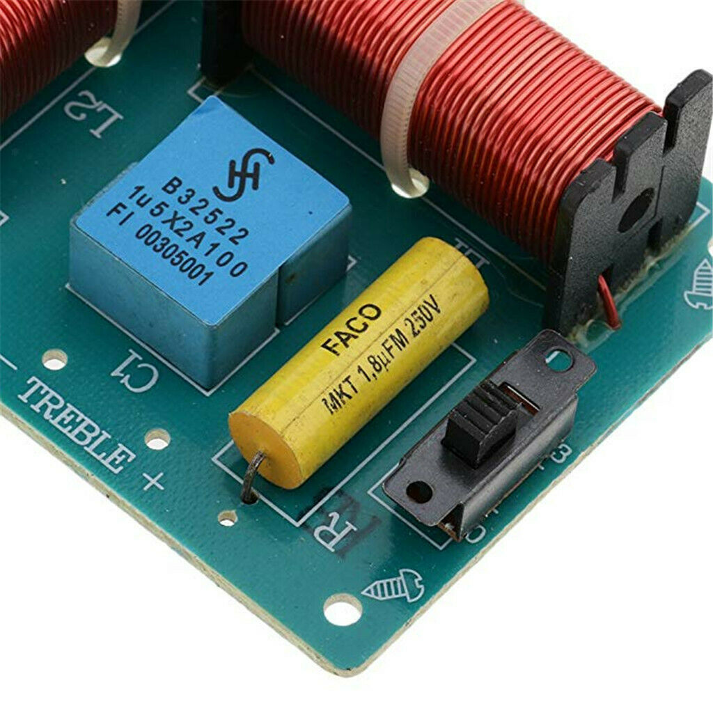 1Pcs Treble Bass 2-Way Frequency Divider Audio Crossover Filters Board 100W