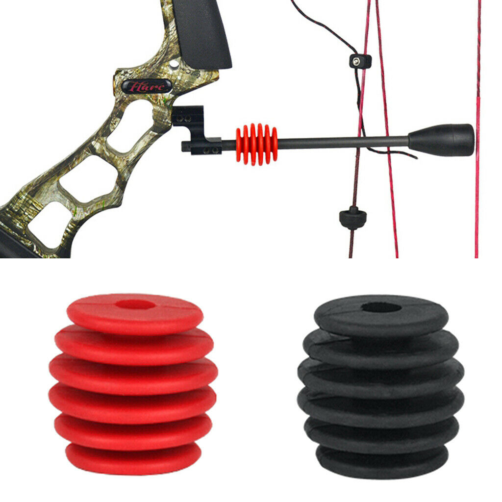 2 Pieces Bowstring Decelerator - Rubber Compound Bow String Stabilizer - Stop