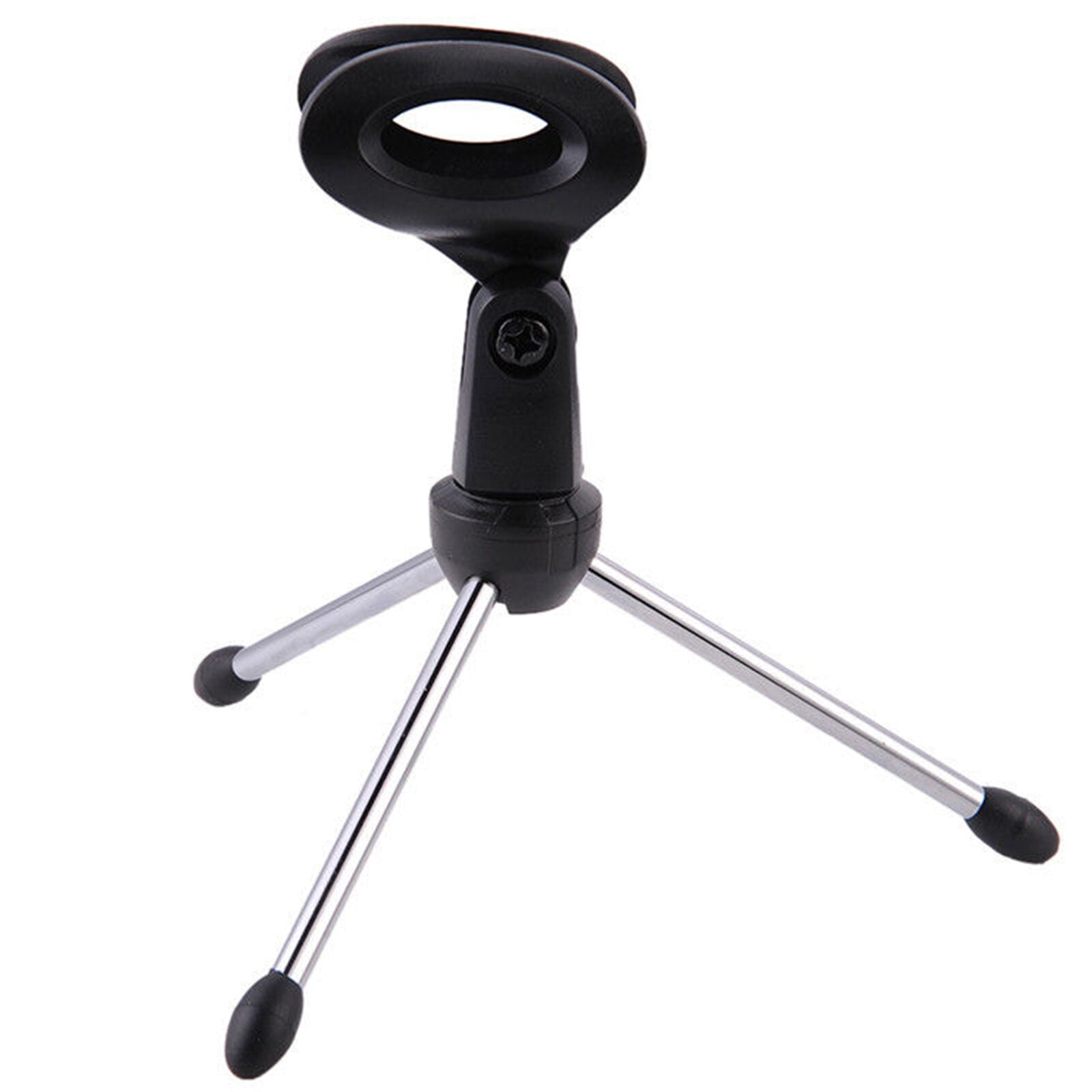 Desk/Table Top Microphone Stand Mic Tripod Clip Holder Foldable Adjustable