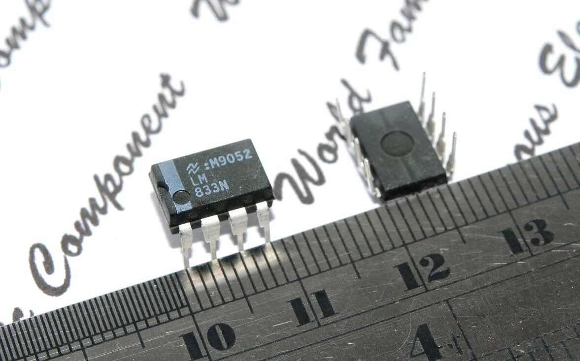 10pcs - NS LM833N (LM833) 8-DIP IC - LOW NOISE DUAL OPERATIONAL AMPLIFIERS