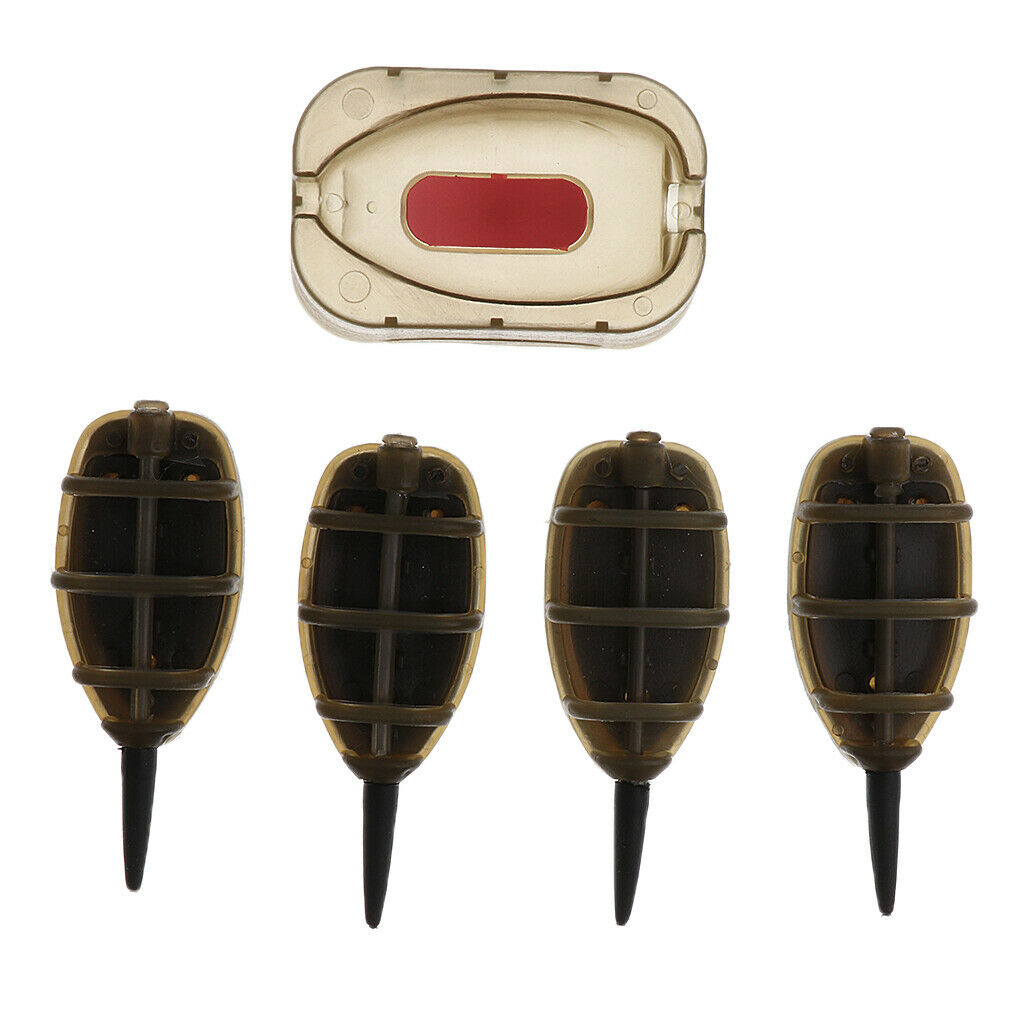 Carp Fishing 4   Method Feeder and 1 Mould Set Fishing Terminal Tackle