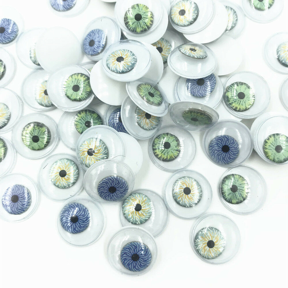 100pcs Joggle Movable Mixed Eye Kid Handicrafts DIY Scrapbooking 15mm