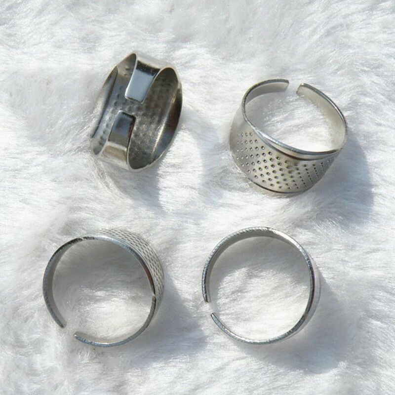 3x Metal Thimbles Traditional Adjustable Ring Tailor Sewing Quilting Home Supply