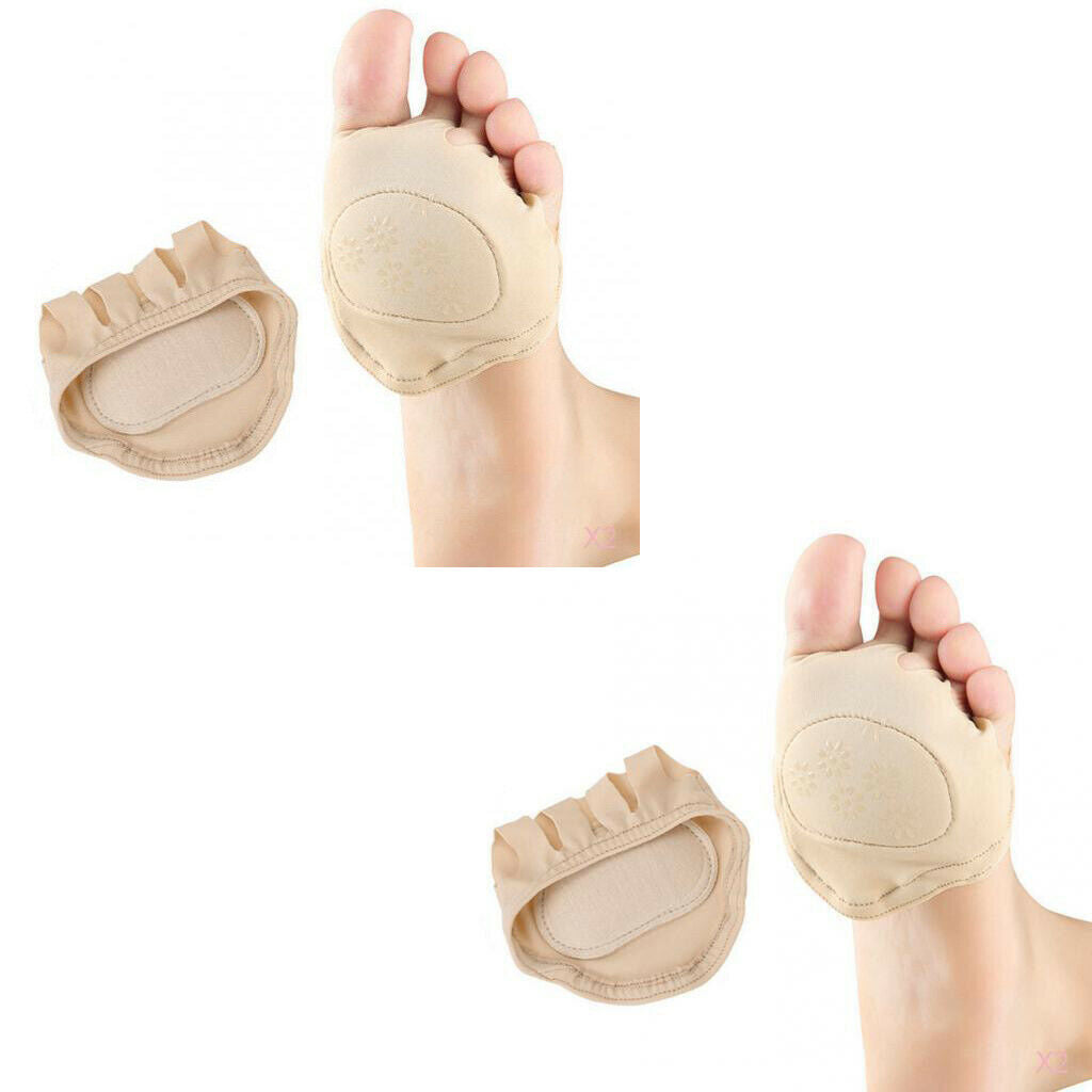 1 Pair Forefoot Metatarsal Pain Relief Cushion Ball of Foot Pads Nude