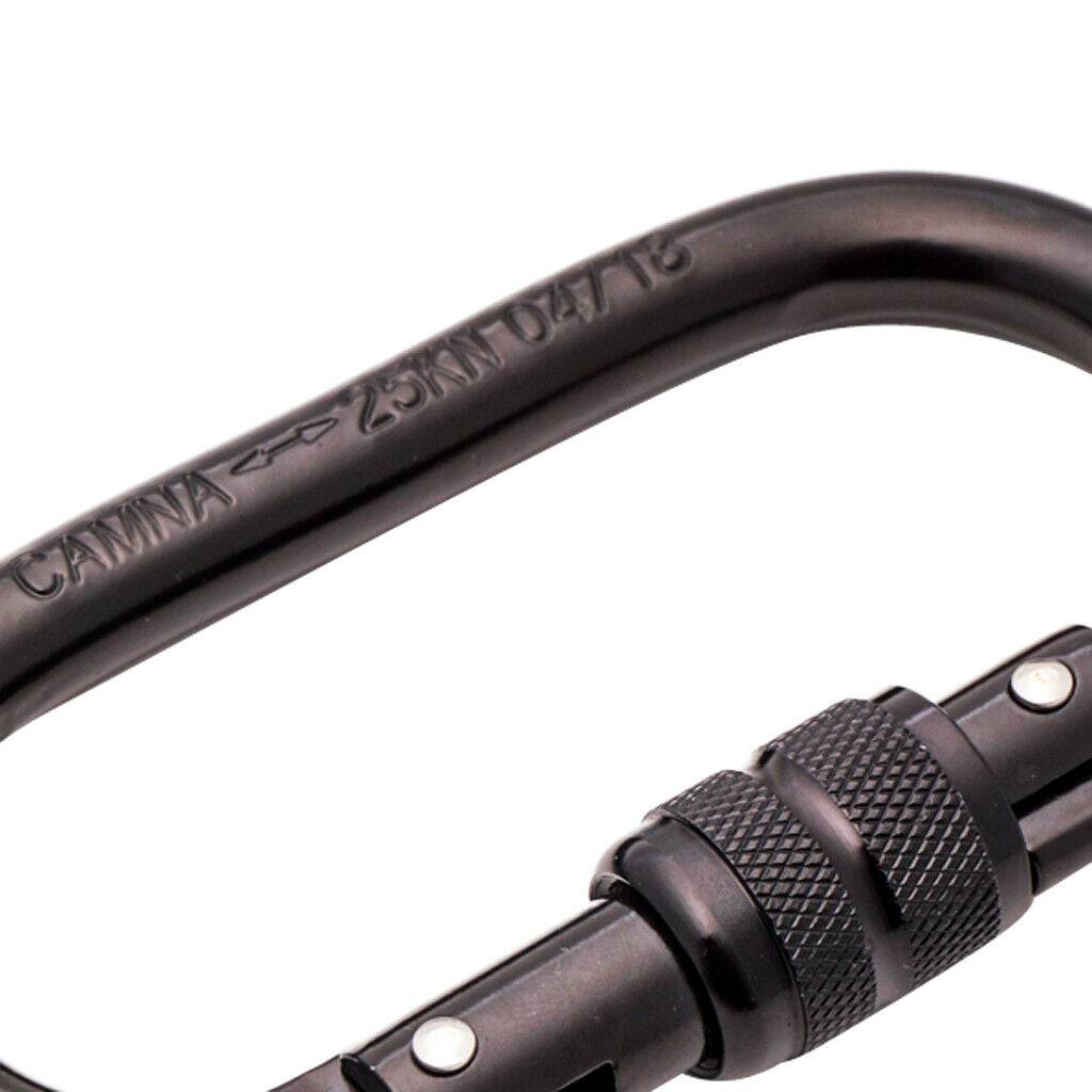 3pcs O-Shaped 25KN/5500lbs Screw Locking Carabiner for Outdoor Rock Climbing