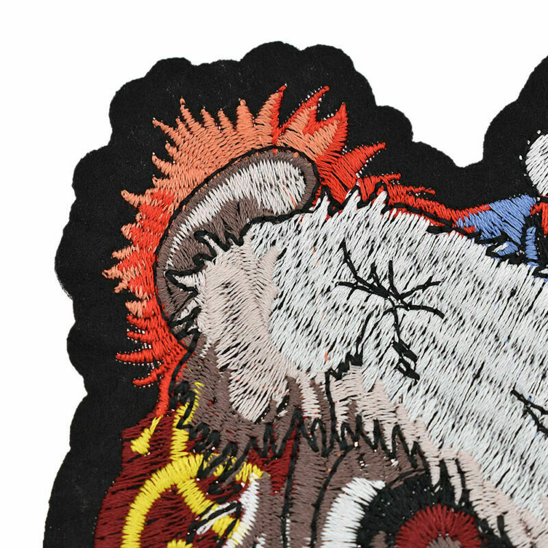 Large Dancing Lion Patch Animal Embroidered Iron on Sewing Applique Decor DIY