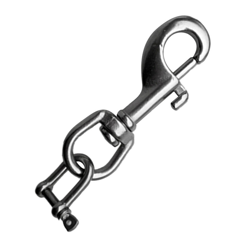 Stainless Scuba Diving Light Torch Holder Single End Bolt Snap Clip Shackle