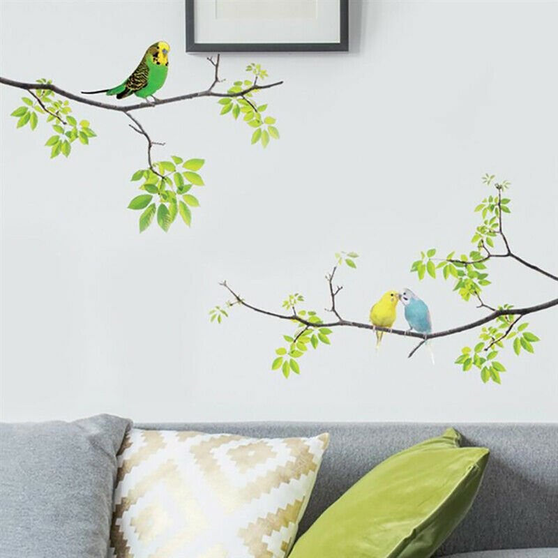 Vivid Wall Decals Birds on Tree Peel and Stick Fresh Removable Wall Stick SL SJ