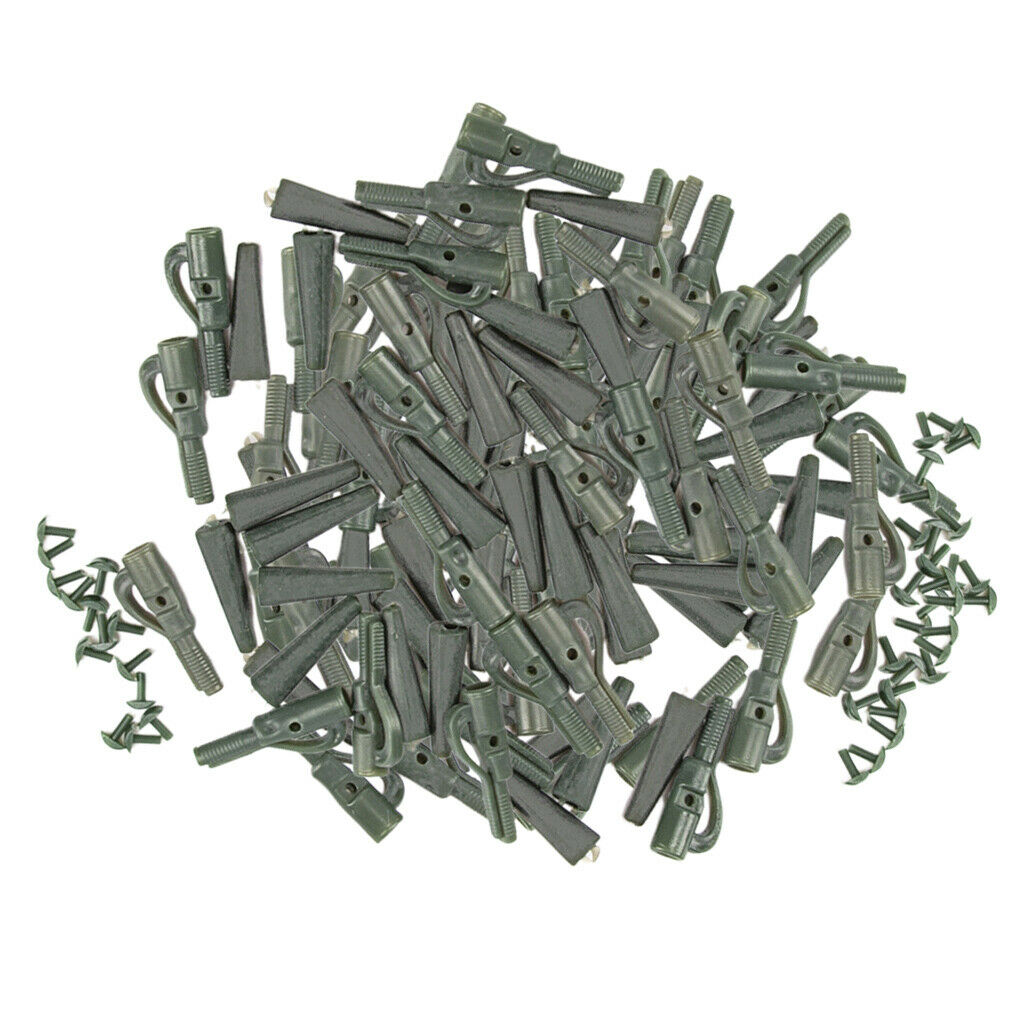 100 Packs Fishing Lead Clips Sinkers Weights for Carp Fishing Accessories