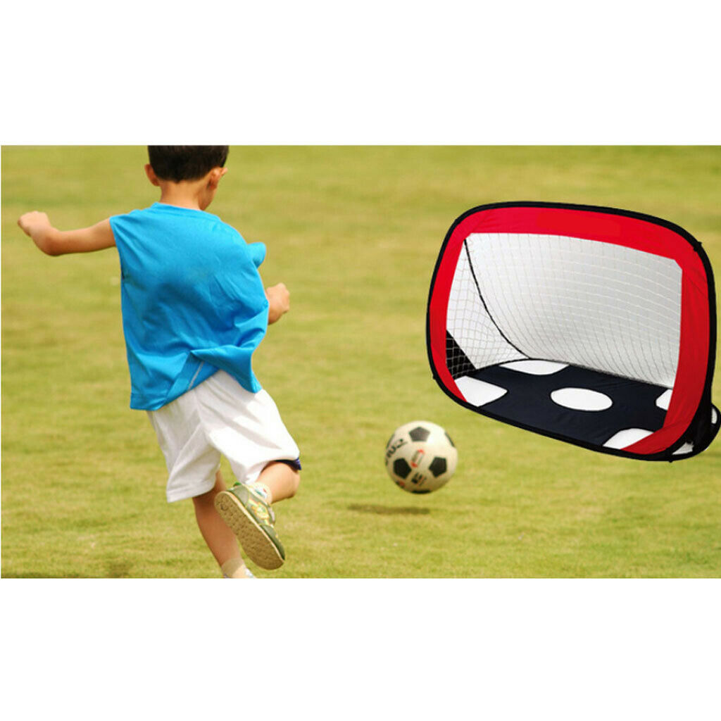 Foldable Portable   Up Target Training Football Soccer Goal Red