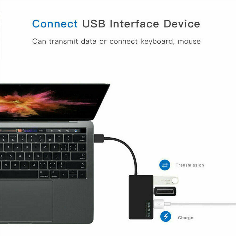 USB 3.0 4 Port Multi High Speed Expansion Desktop HUB Splitter PC Laptop Adapter