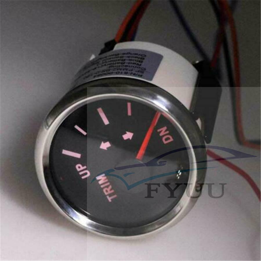 52mm Trim Gauge Meter UP-DN In Outboard Engine For Boat Marine 167-10ohms Black
