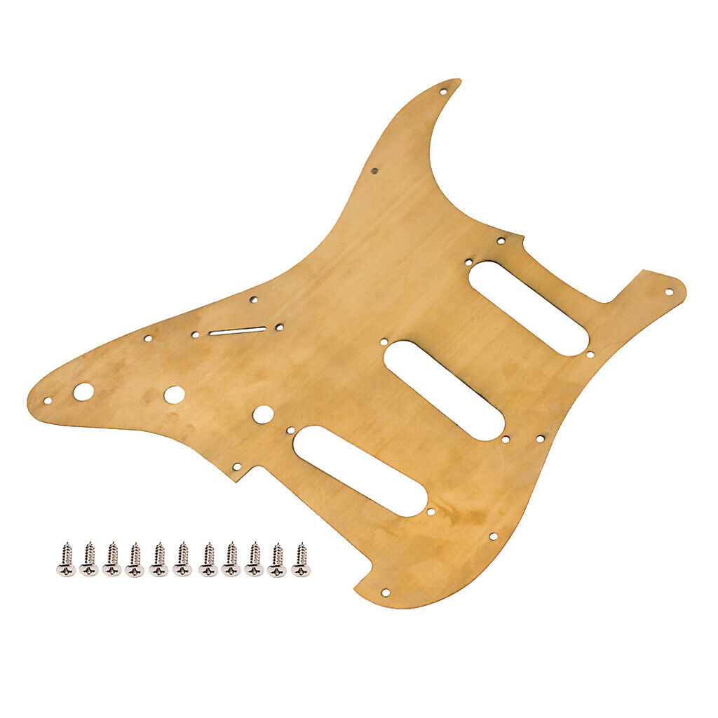 Bronze SSS Pickguard Guitar 11 Holes Scratch Plate for ST Electric Guitar