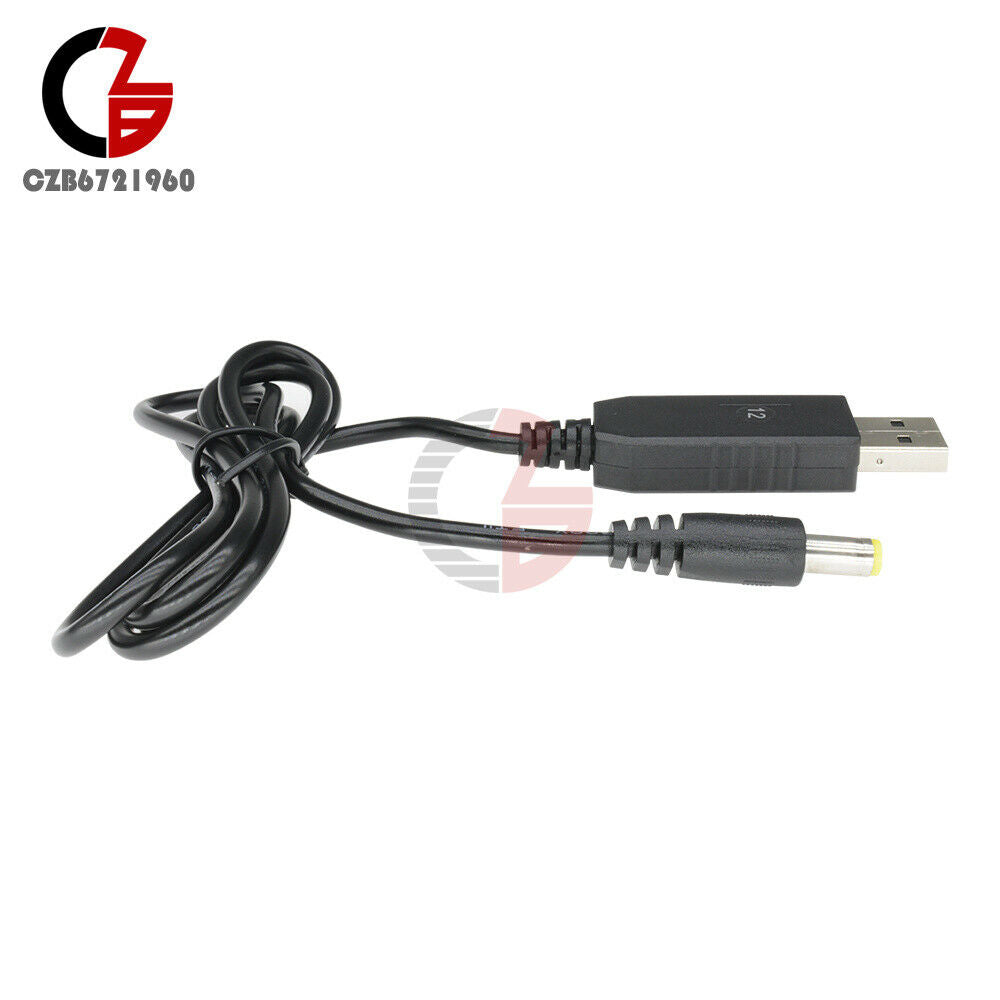 10PCS USB Port to Male 5.5x2.1mm Connector DC 5V to 12V Step Up Converter Cable