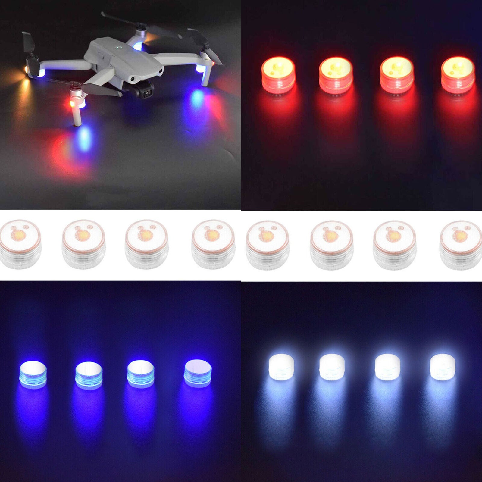 4Pcs LED Navigation Flash Light Strobe Lamp for DJI Mavic Air 2/Mavic Mini Drone