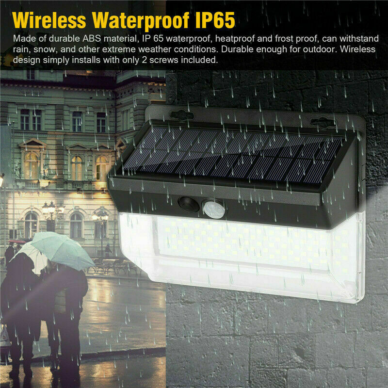 262 LED PIR Motion Sensor Solar Power Garden Light Outdoor Yard Lamps Waterproof