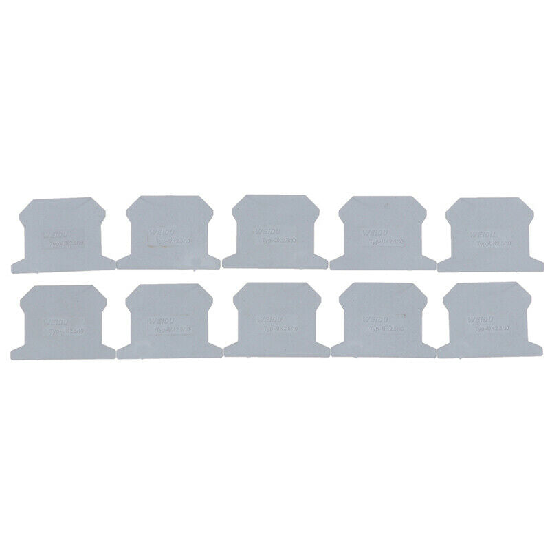 10Pcs D-UK2.5/10 2.5B Terminal Block End Cover Plate Din Rail Terminal E GvJ Fx