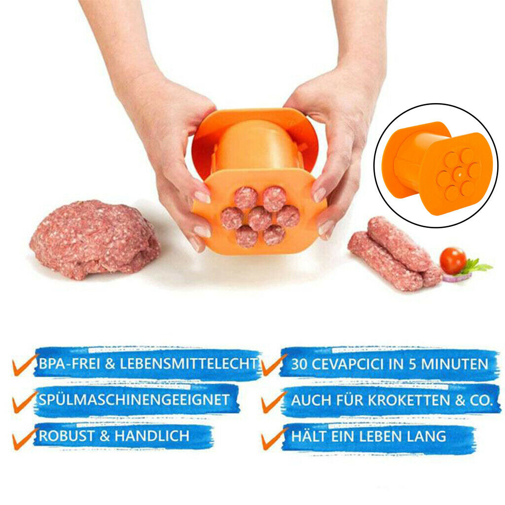 Plastic Sausage Press Stuffer Homemade Meat Squeezer Cooking Molds Gadget