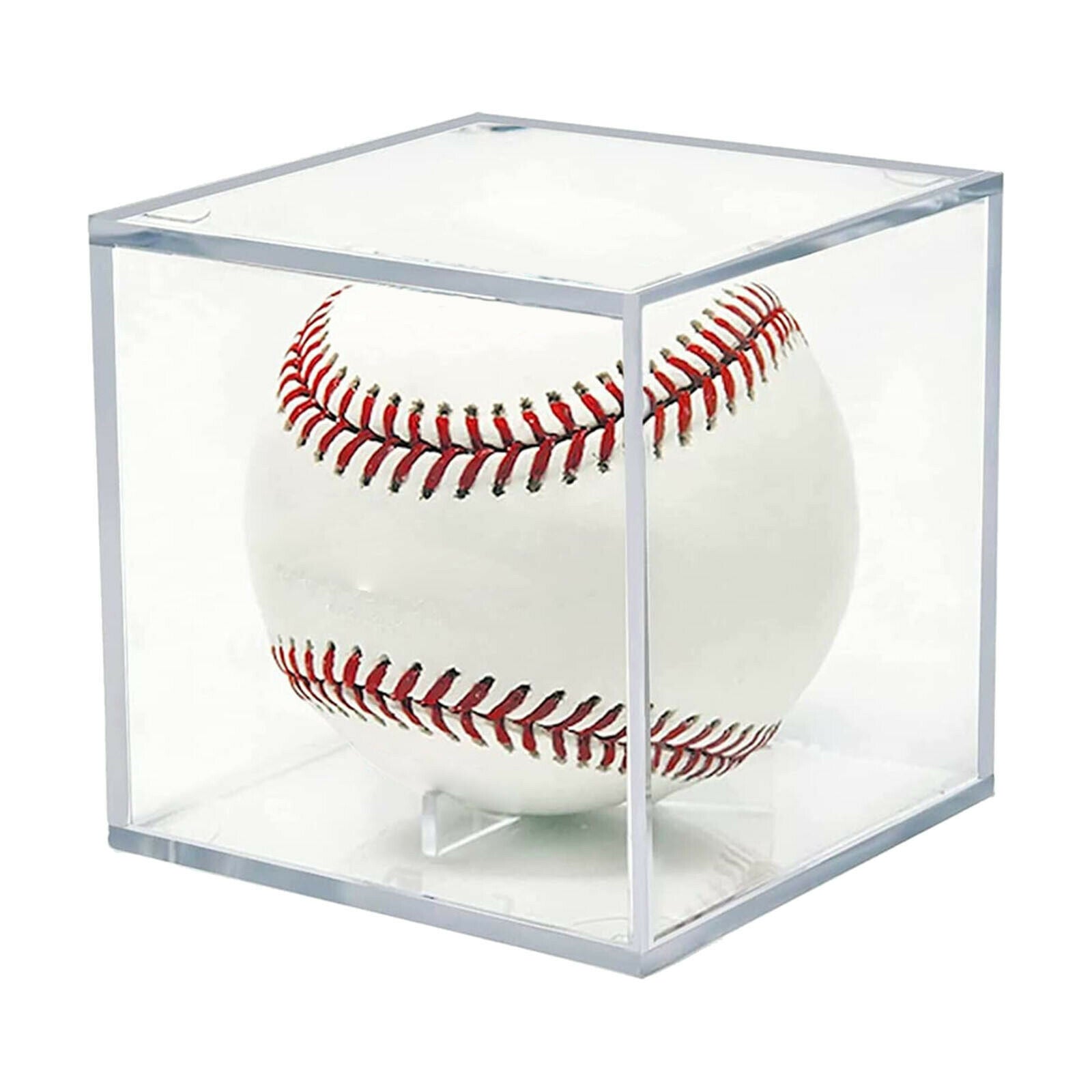 Square Baseball Display Case Clear Memorabilia Storage Show Box with Bracket
