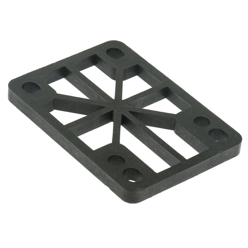 3X 4 Pieces Skateboard Longboard Shock Pads Risers 0.6cm or 0.8cm Black 6mm