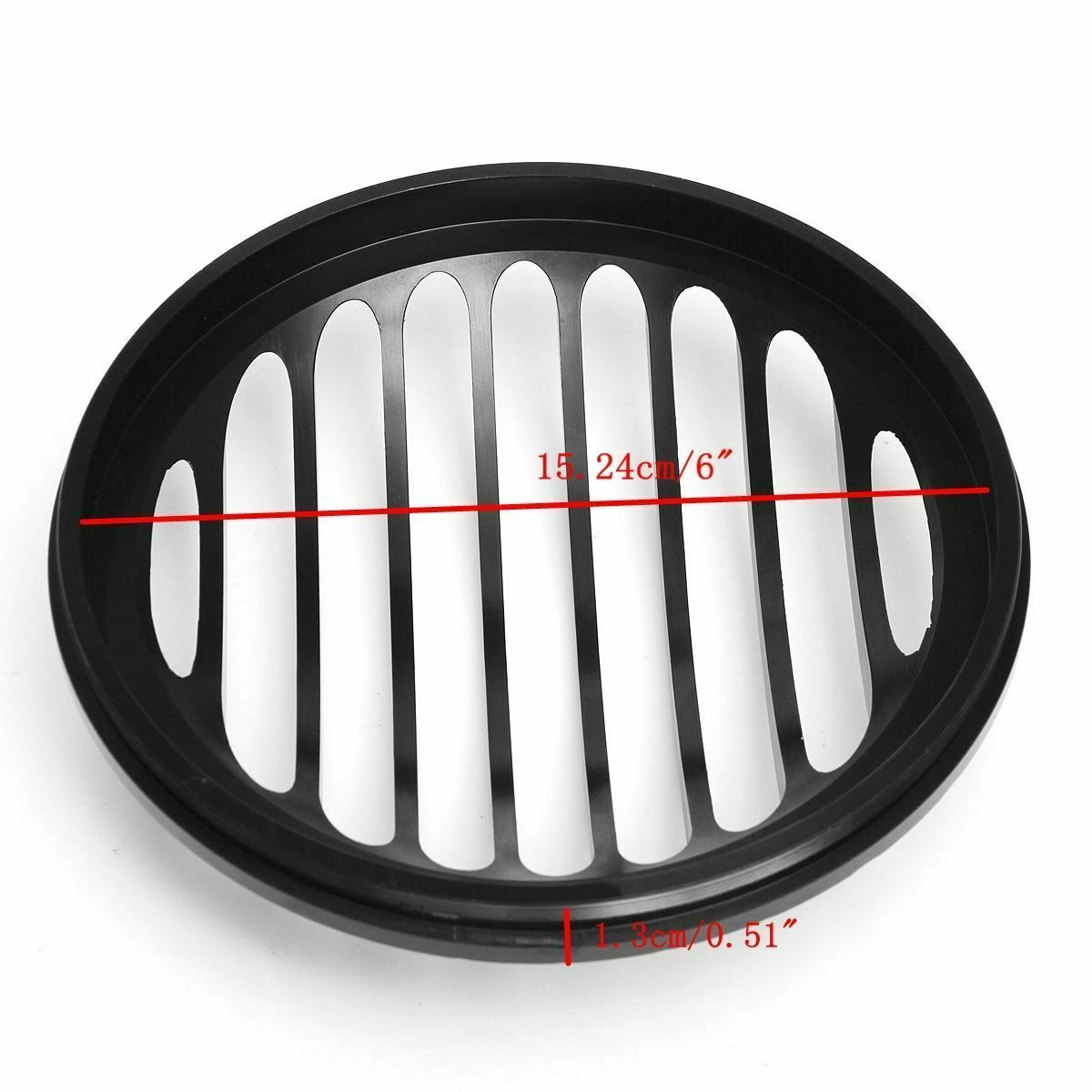 6 Inch Motorcycle Black Round CNC Aluminum