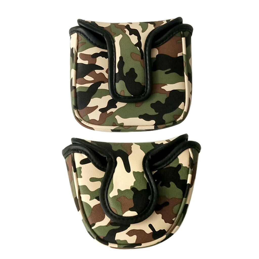 2Pcs PU Leather Golf Headcover Head Covers Golf Head Guard Golf Accessories