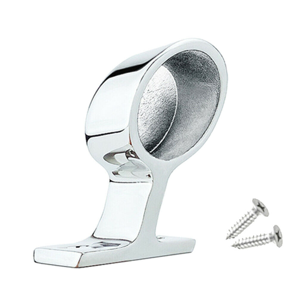 7/8" Stainless Steel Marine Hand Rail Fitting 60 Degree Right End Sailboat