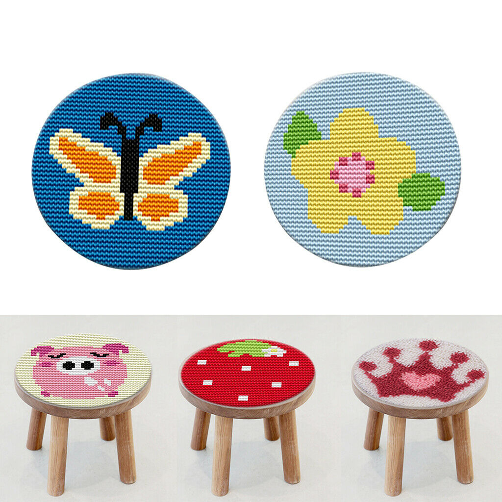Latch Hook Kits Round Rug Making Package for Beginners Adults - Flag &