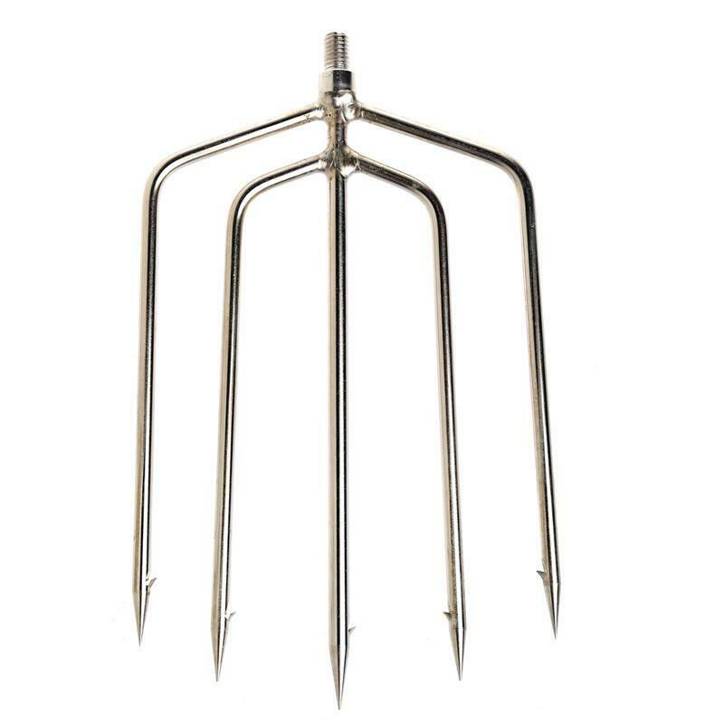 Stainless Steel Prong Harpoon Fish Fork Fishing Ice Breaker AccessoryTackleTool