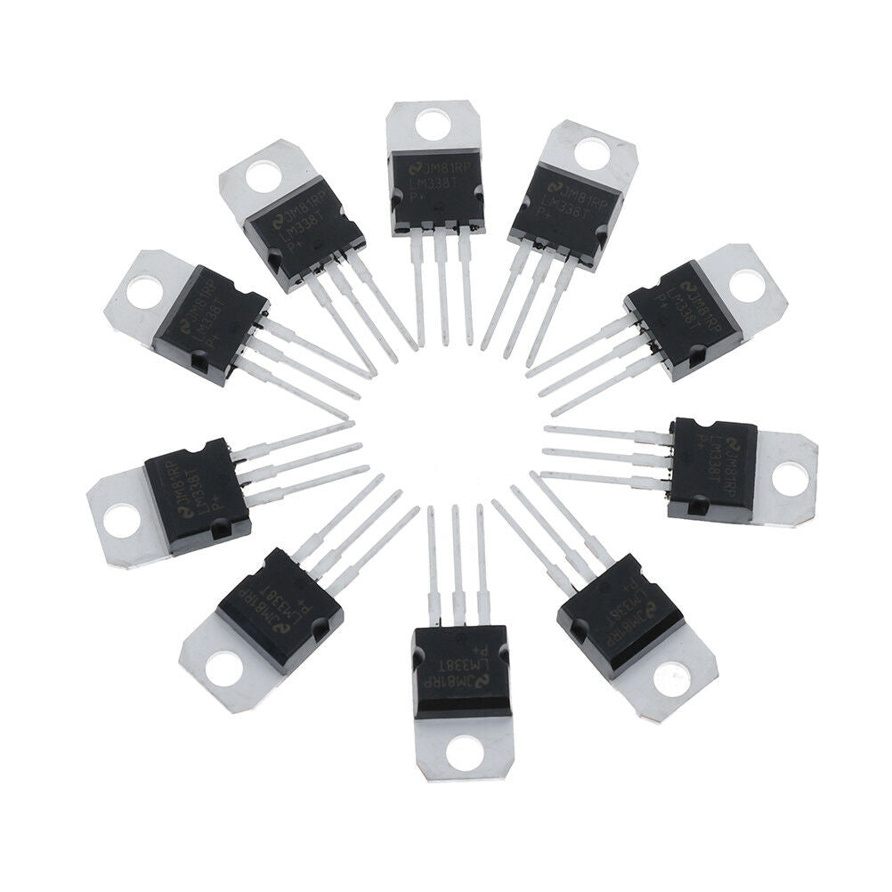 10Pcs LM338T LM338 voltage regulator 1.2V to 32V 5A TO-220 Fad JBBACAWMBECAH XC