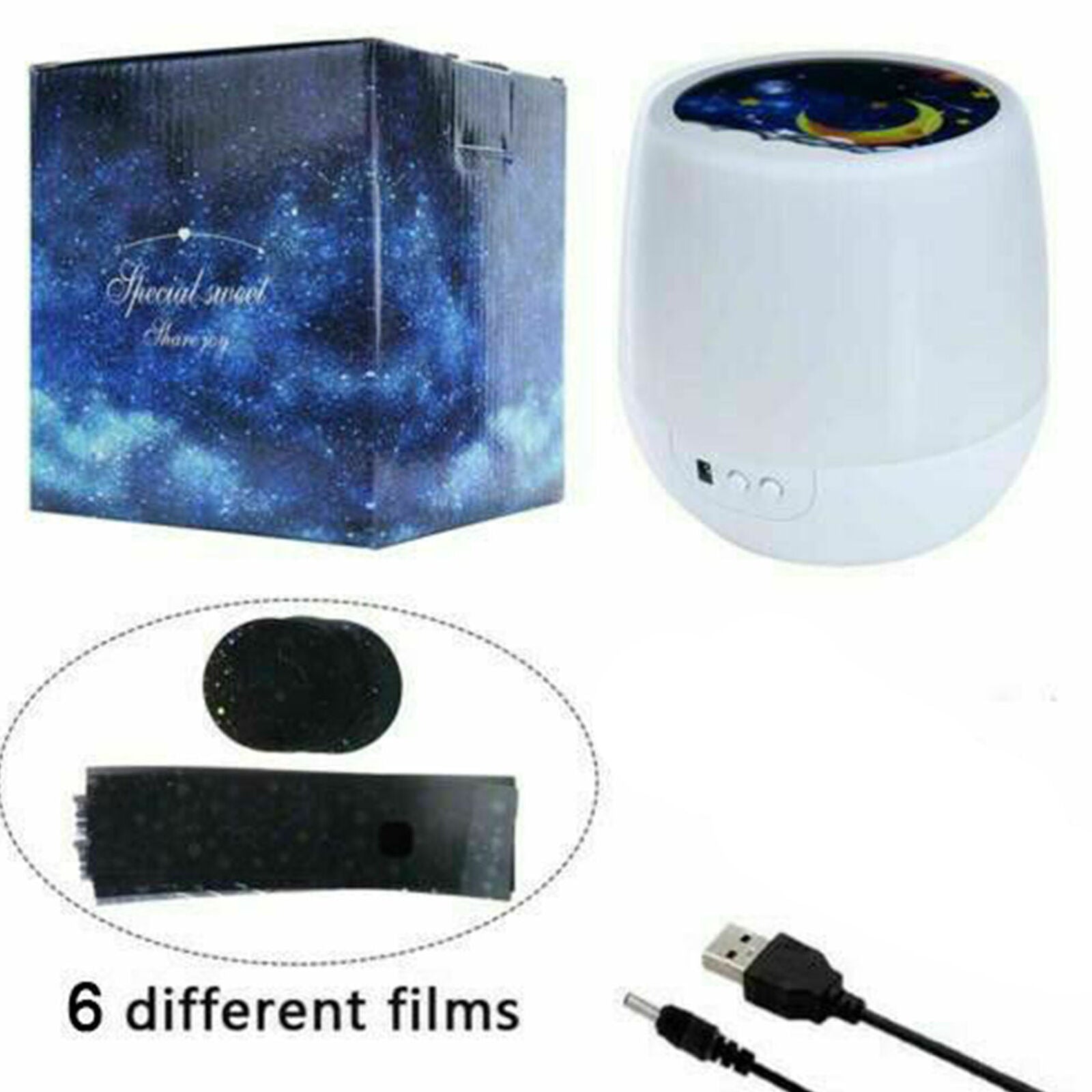 Rotating LED Light Projector Star Moon Sky Baby Kids Night Mood Lamp Xmas Gift