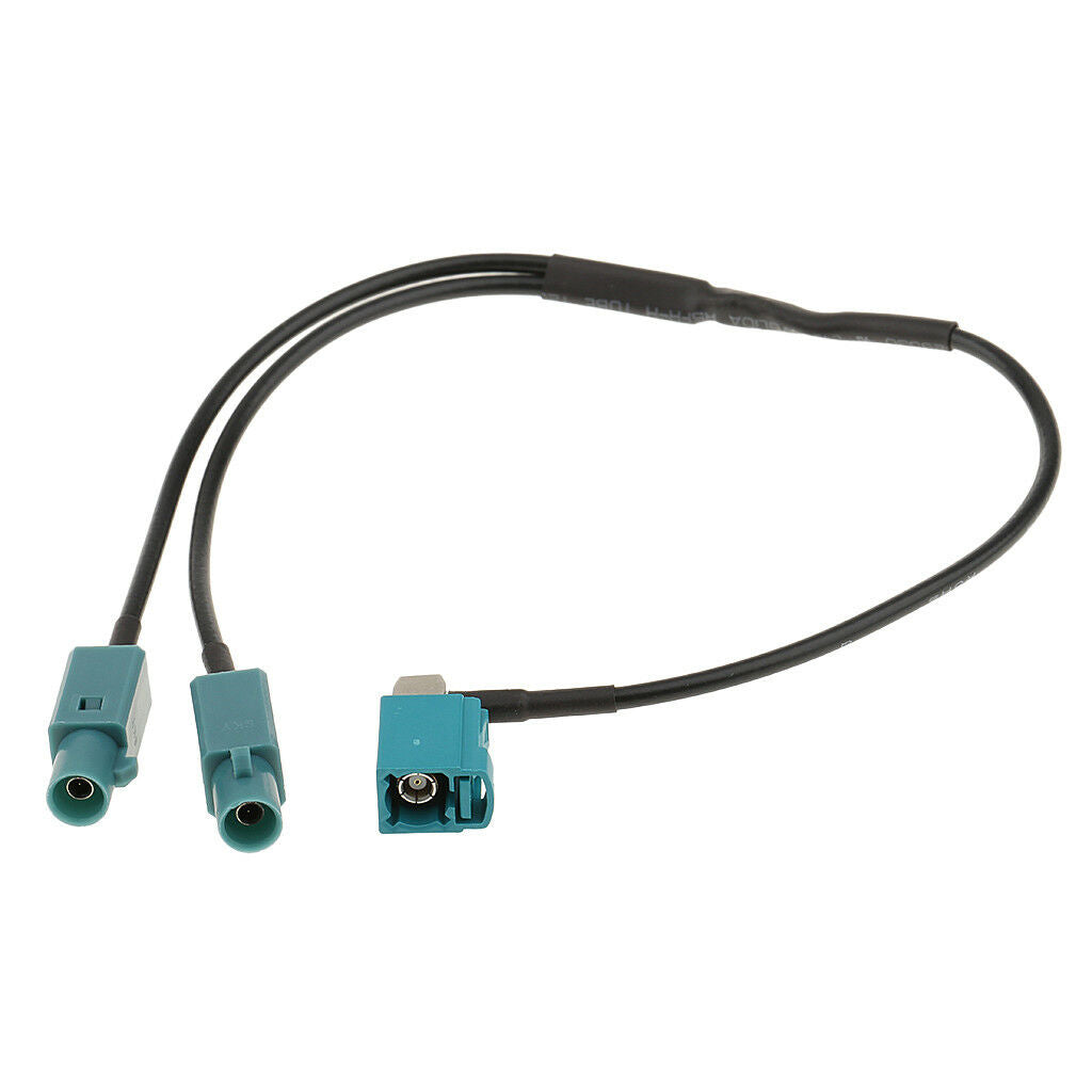 Car 2 Male Fakra to 1 Female Car Radio Aerial Antenna Adapter for VW
