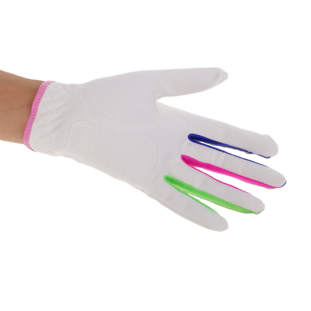 1 Pair Kids Children Junior Non-slip Grip Elastic Breathable Golf Gloves - 14