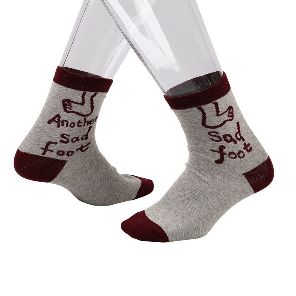 Novelty Art Cartoon Ankle Socks Women Men Funny Socks Xmas Socks Gifts  Gray