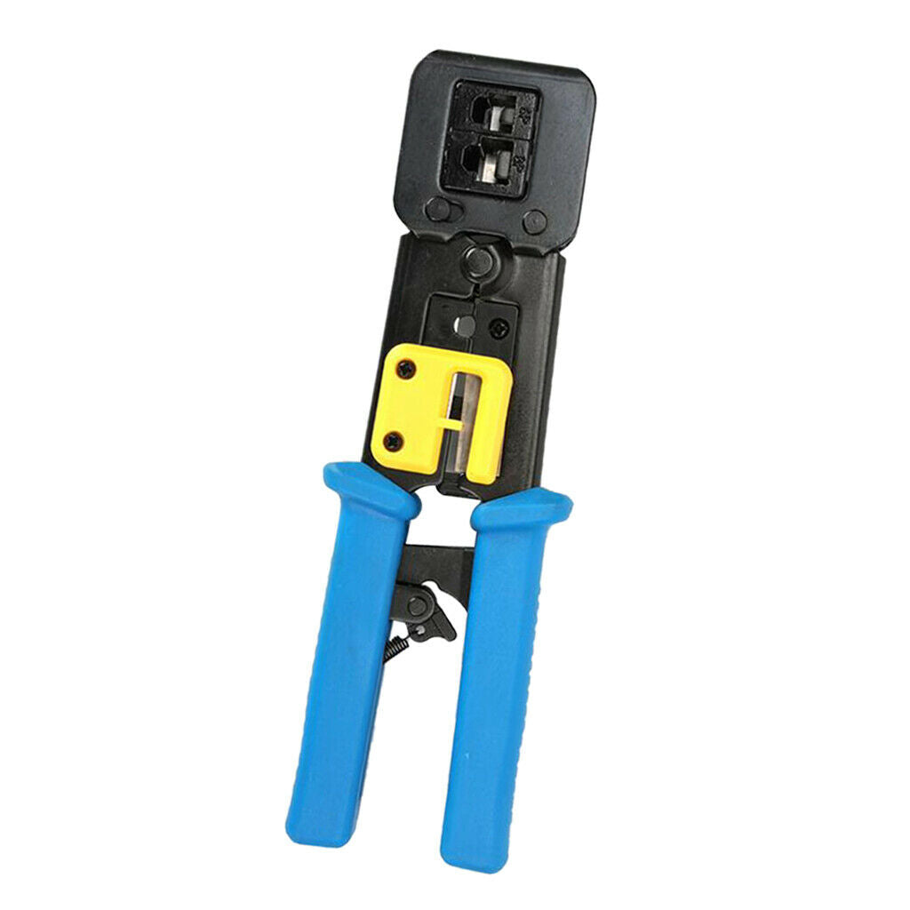 Crimping Tool Crimper RJ11 Ethernet Cutter Stripper Clamp Plier Blue