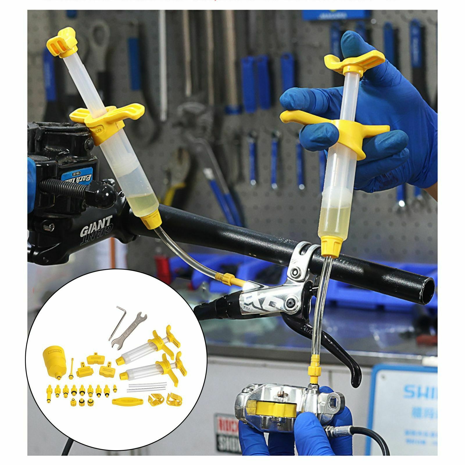 Bike Brake Oil Bleed Sets Fork Oil Injecting Bleed Syringe Tools