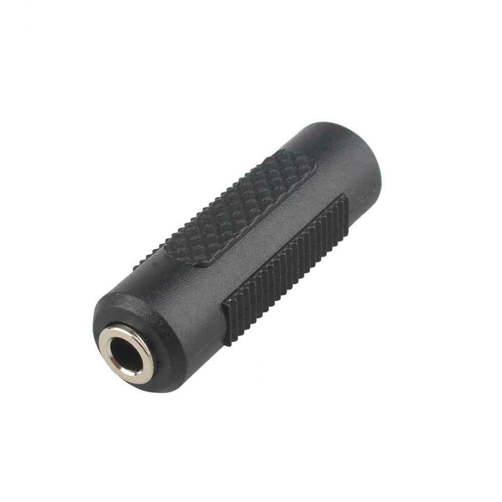 2PCS Black Color Microphone MIC / Audio Adapter 3.5mm Male to Female for Guitar