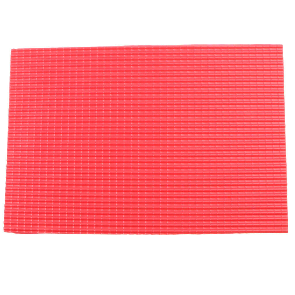 10 Pieces Mini 1/25 Scale Roof Tile Plastic Material Layout DIY Red Supplies