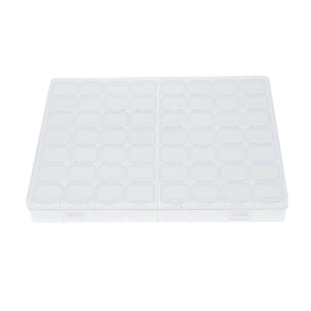 56 Grids  Clear Mini Storage Case Jewelry Nail Art Pin Small Items Container Box
