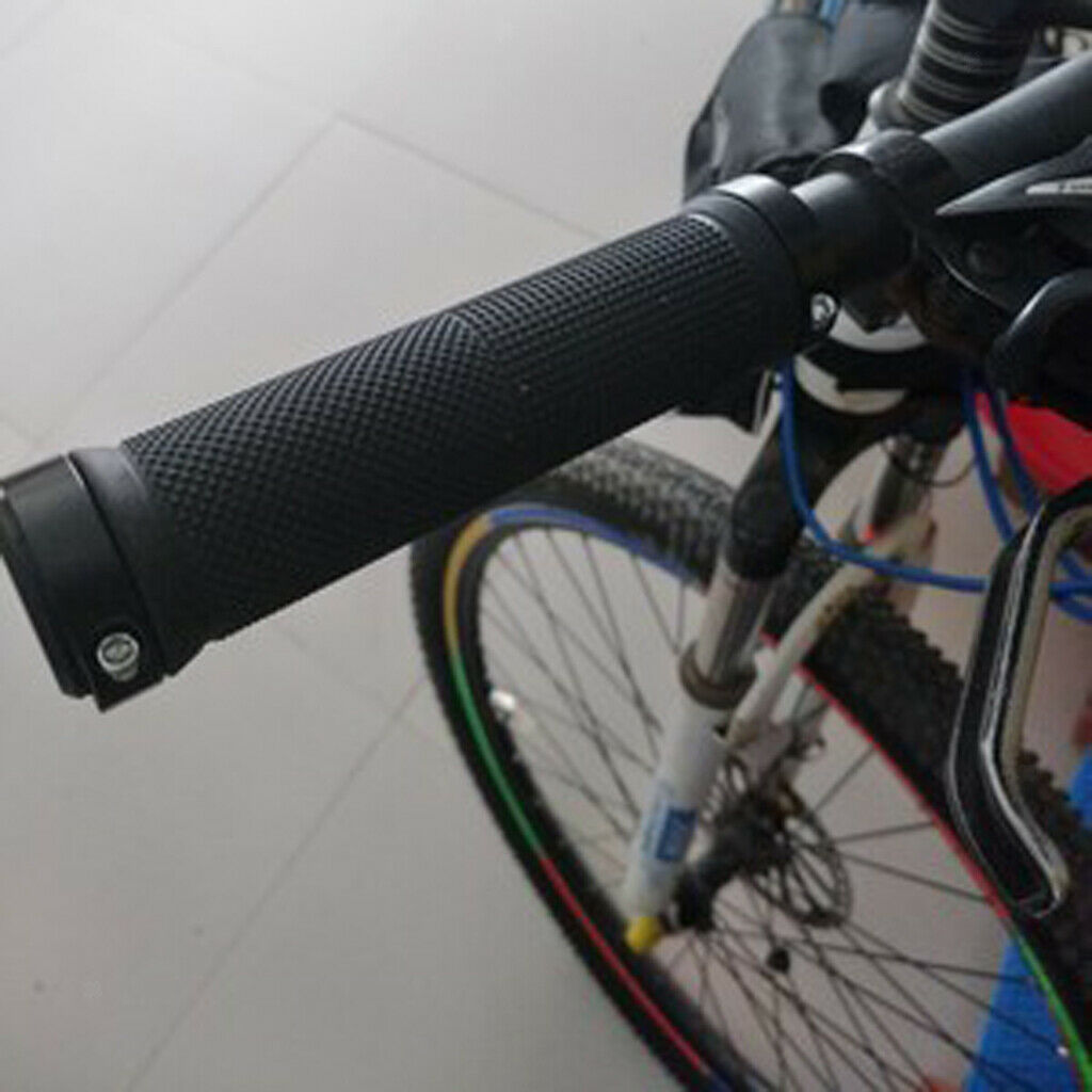 4pcs Bicycle Double Lock On Handlebar Grips Mountain Bike Handle Sleeve Set