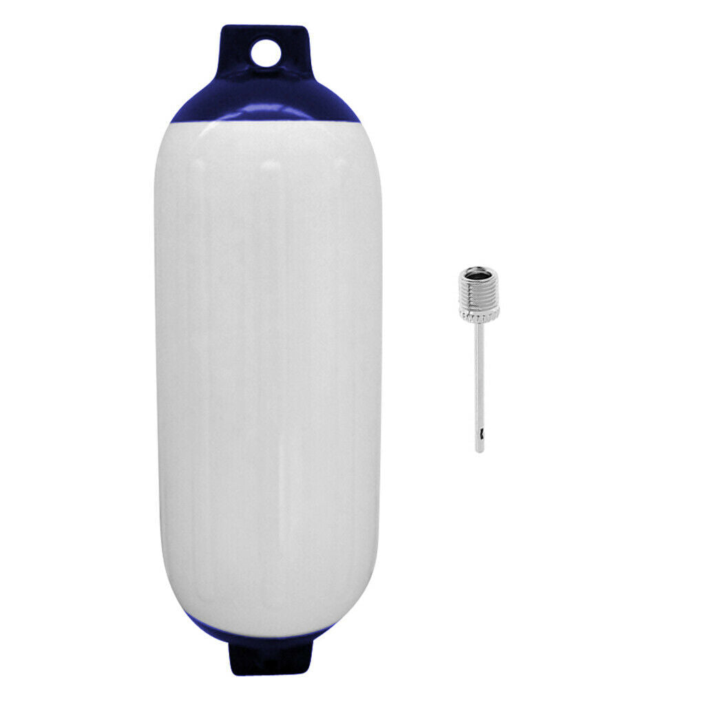 White PVC Marine Speedboat Mooring Fender Bumper Dock Shield Protector Assy