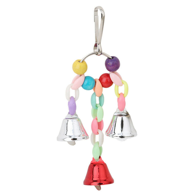 Parrot Bird Toys Metal  Bell Hanging Cage Toys For Parrot Squirrel Parakeet BiL7
