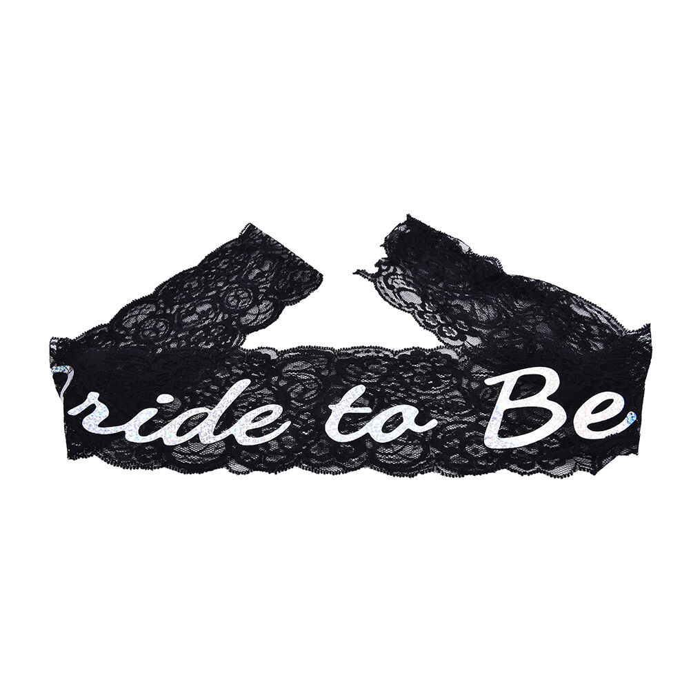 Bride To Be Black Lace Sash Hens Night Wedding Shower Bachelorette Party .l8