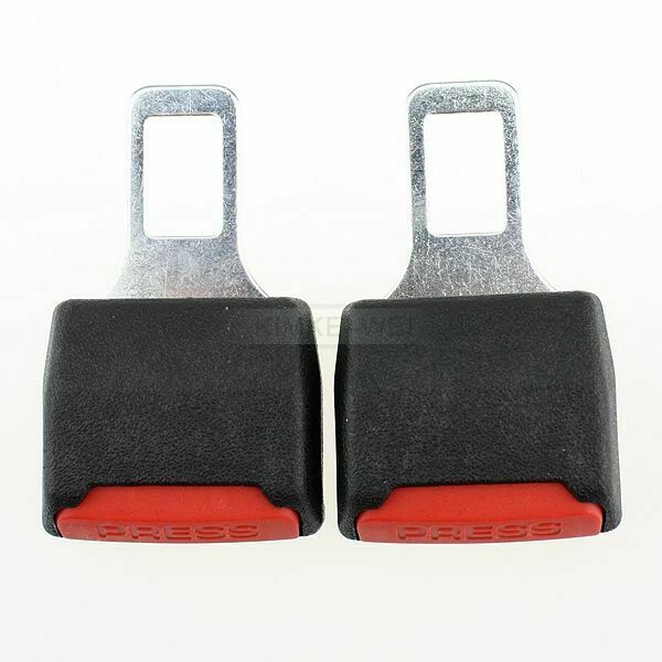 2x Universal Car Safety Belt Clip-in Buckle Extender Extension Black