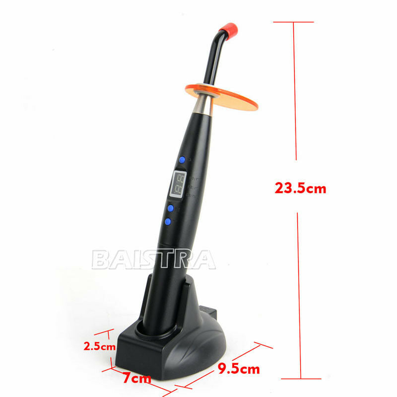 Dental Wireless Curing Light 5W LED Cure Lamp 1200mw L800A Black