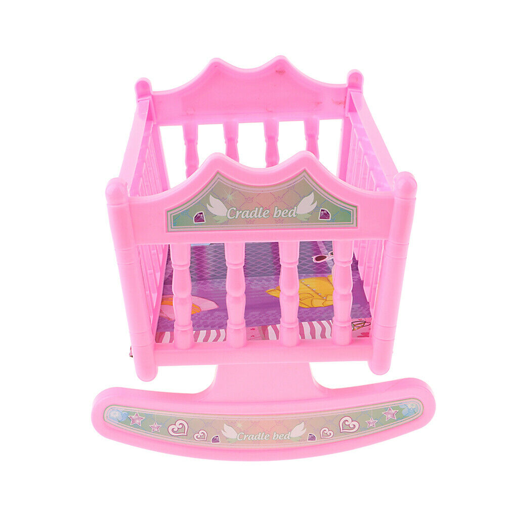 2 Pcs Cute Plastic Rocking Bed Nursery Furniture Accessories for 20